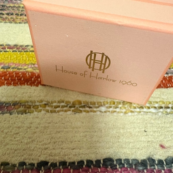 House of Harlow 1960 Goldtone Bow & Glass White Pearl Drop Earrings - Picture 8 of 8